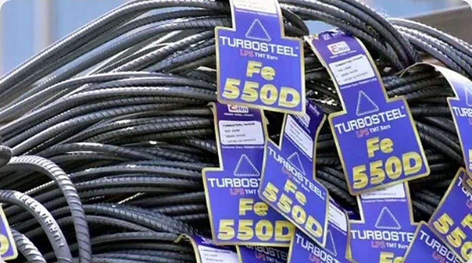 TMT rebar produced at the Group’s steel plant
