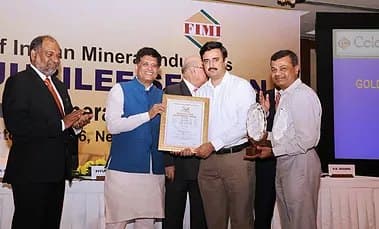 Misarilal Jain Award National Award by Federation of Indian Mineral Industries for Environment Best Practice in the Mine for the year 2015 - 2016 - Award Given by Mr. Piyush Goyal - Central Ministry of Mines