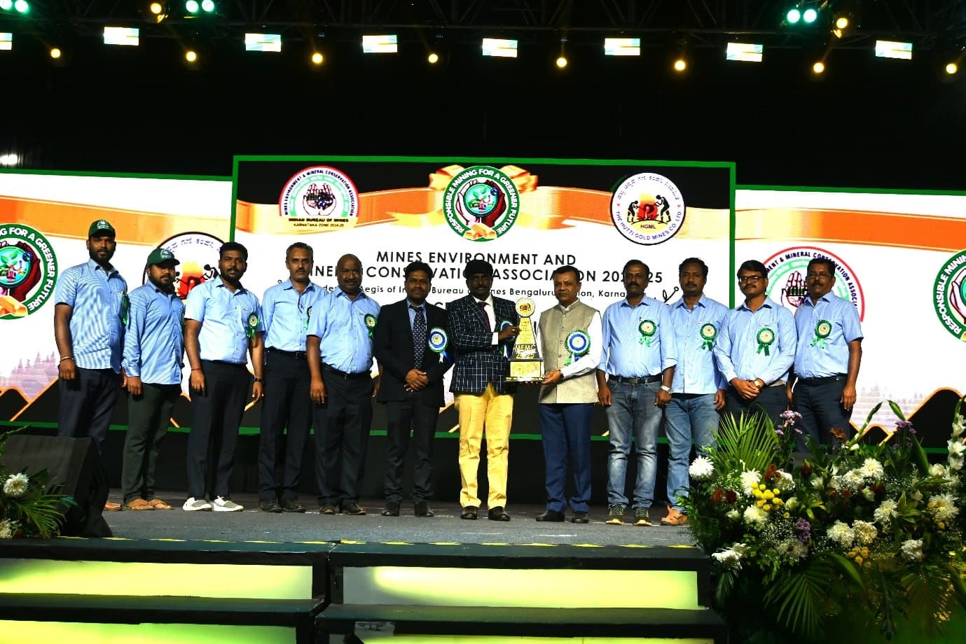 Overall First Prize in Mines & Environment Mineral Conservation Week for the year 2024 - 2025 Organised by Mines Environment Mineral Conservation Week Association Karnataka Under the Aegis of Indian Bureau of Mines
