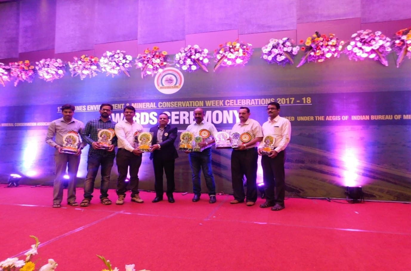 Overall First Prize in Mines & Environment Mineral Conservation Week for the year 2017 - 2018 Organised by Mines Environment Mineral Conservation Week Association Karnataka Under the Aegis of Indian Bureau of Mines