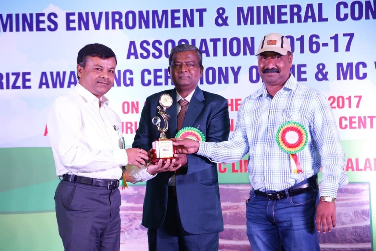 Overall First Prize in Mines & Environment Mineral Conservation Week for the year 2016 - 2017 Organised by Mines Environment Mineral Conservation Week Association Karnataka Under the Aegis of Indian Bureau of Mines