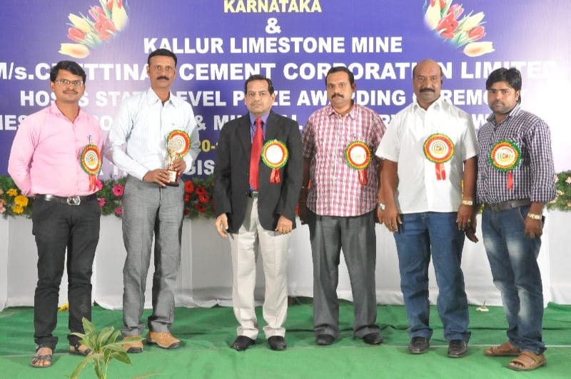 Overall Second Prize in Mines & Environment Mineral Conservation Week for the year 2015 - 2016 Organised by Mines Environment Mineral Conservation Week Association Karnataka Under the Aegis of Indian Bureau of Mines