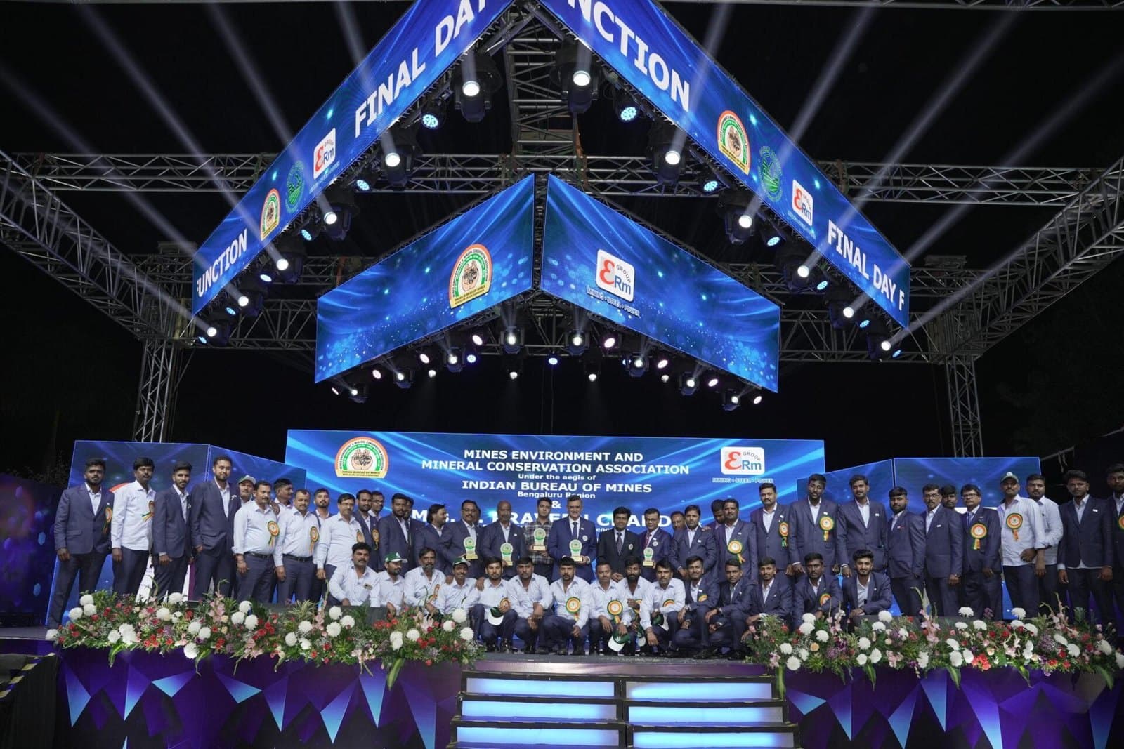 Final Day Function stage backdrop - Mines Environment and Mineral Conservation Association, IBM Bengaluru Region